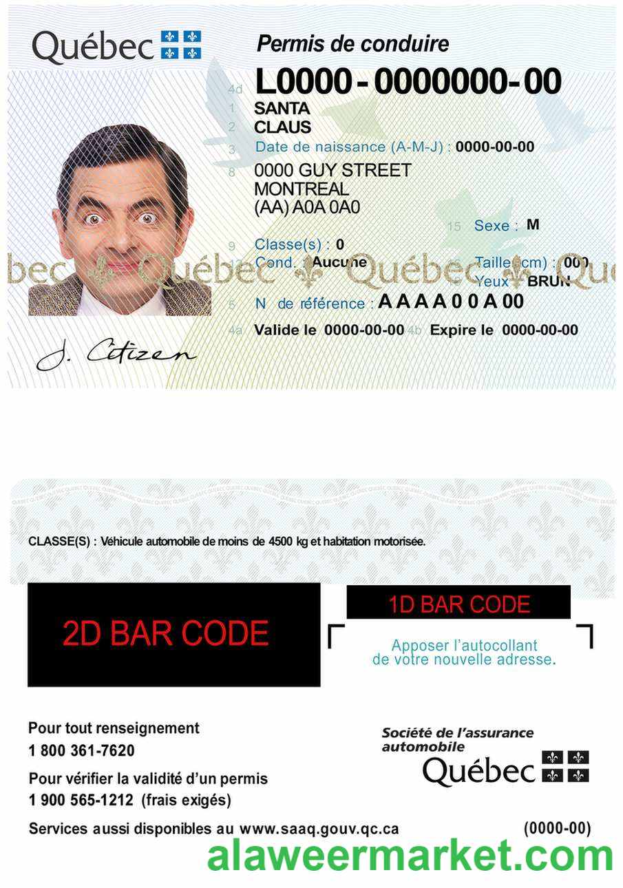 Canada Quebec driving license